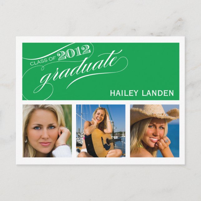 Class of 2012 Graduation Invitation Postcard (Front)