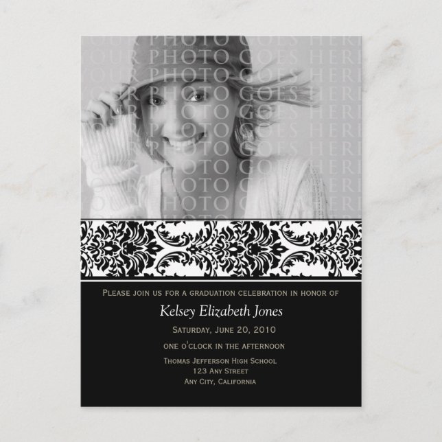 Class of 2012 Graduation Invitation Postcard (Front)