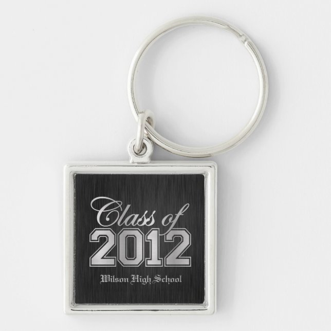Class of 2012 Graduation Key-Chain (add school) Key Ring (Front)