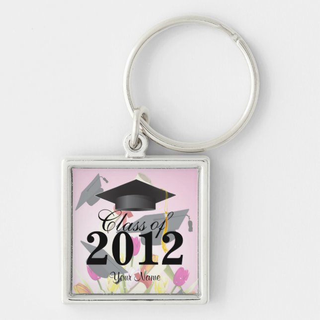 Class of 2012 Graduation Key-Chain Pink Key Ring (Front)