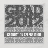 Class Of 2012 Graduation Party Invitation 12SS