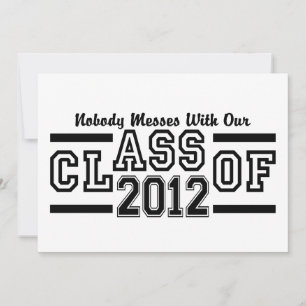 CLASS OF 2012 invitation, customise Invitation