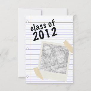 class of 2012 notebook paper invitation