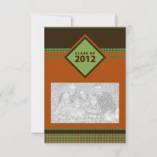 class of 2012 : plaid grad invitation