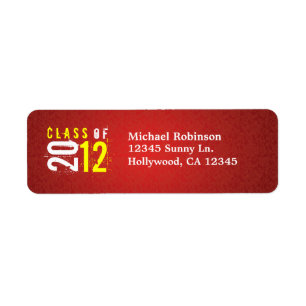 Class of 2012 Red / Yellow Return Labels
