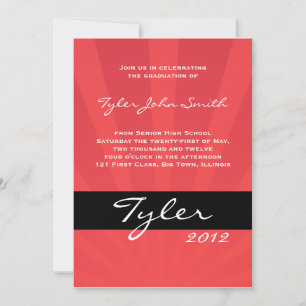 Class of 2012 Spring Collection Red Invitation