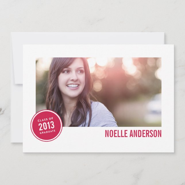 CLASS OF 2013 BADGE  | GRADUATION INVITATION (Front)