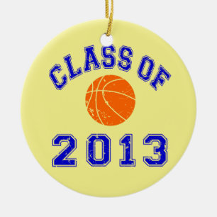 Class Of 2013 Basketball Ceramic Tree Decoration