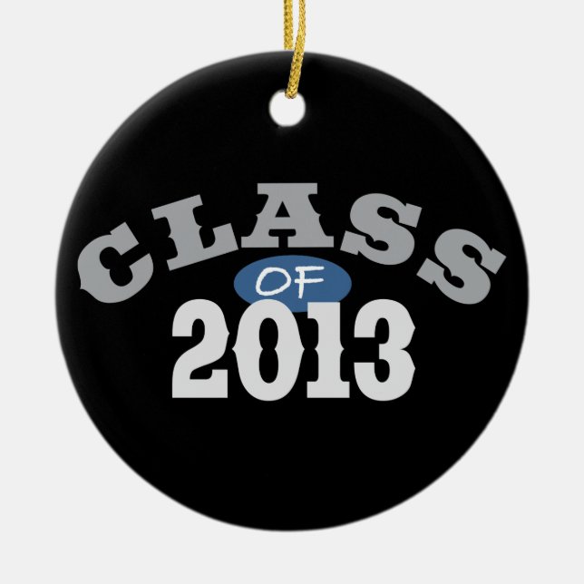 Class Of 2013 Blue Ceramic Ornament (Front)