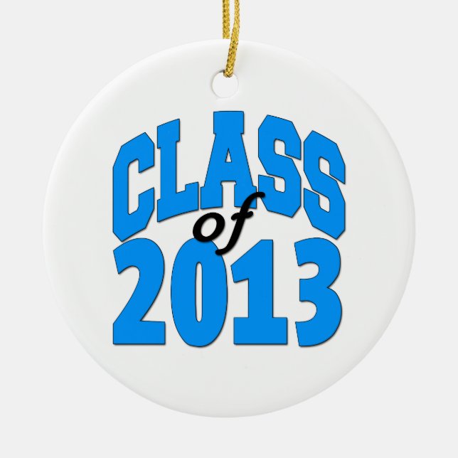 Class of 2013 (blue ) ceramic tree decoration (Front)