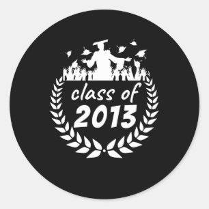 class of 2013 graduation or reunion design by classic round sticker