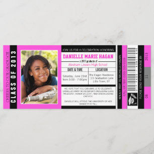 Class of 2013 Graduation VIP Admission Ticket Invitation