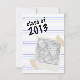 class of 2013 notebook paper invitation