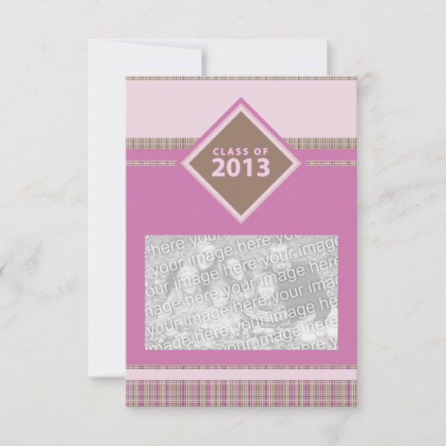 class of 2013 : plaid grad invitation (Front)