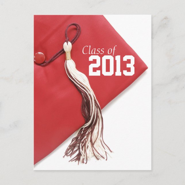 Class of 2013 Red Cap Graduation Postcard (Front)