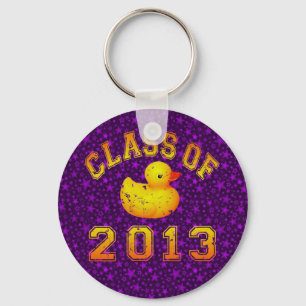 Class Of 2013 Rubber Duckie - Yellow/Orange Key Ring