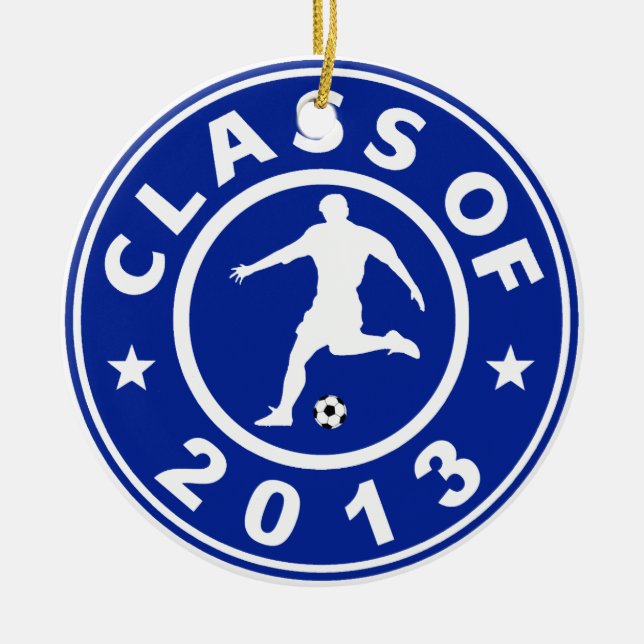 Class Of 2013 Soccer Ceramic Tree Decoration (Front)