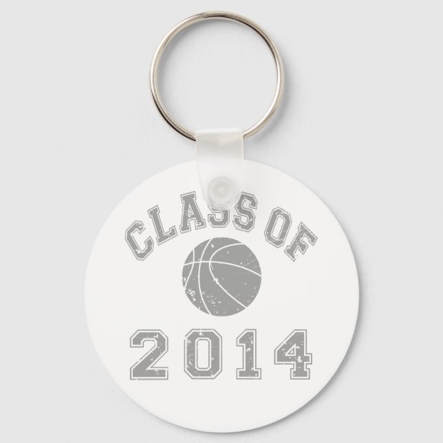 Class Of 2014 Basketball - Grey 2 Key Ring (Front)