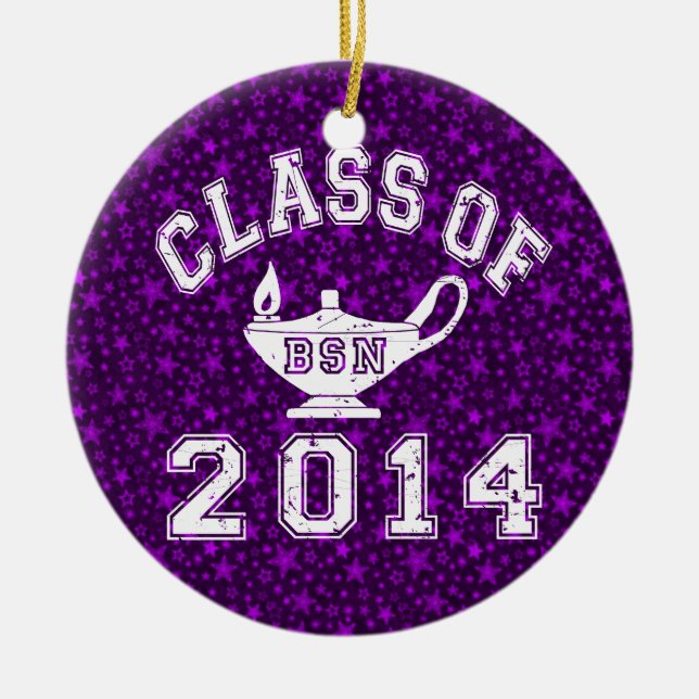 Class Of 2014 BSN Ceramic Tree Decoration (Front)