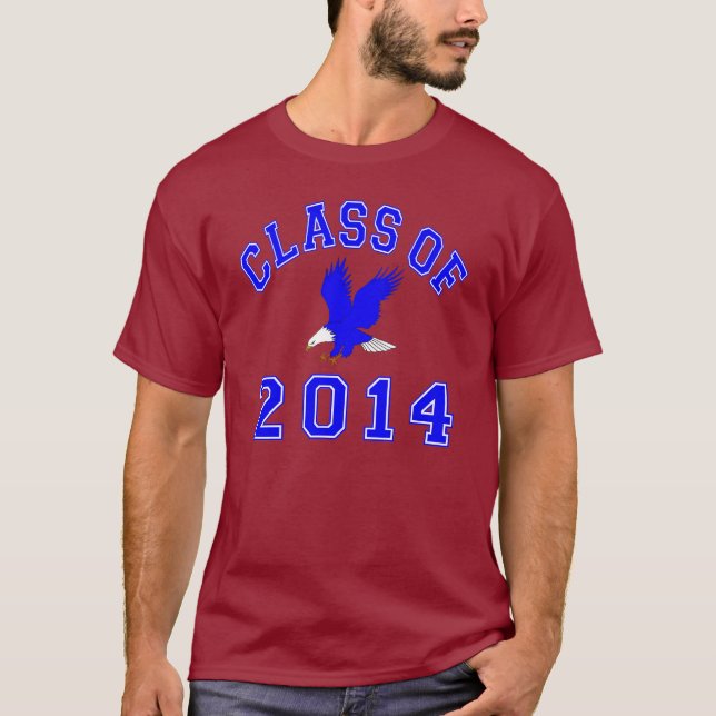 Class Of 2014 Eagle - Blue T-Shirt (Front)
