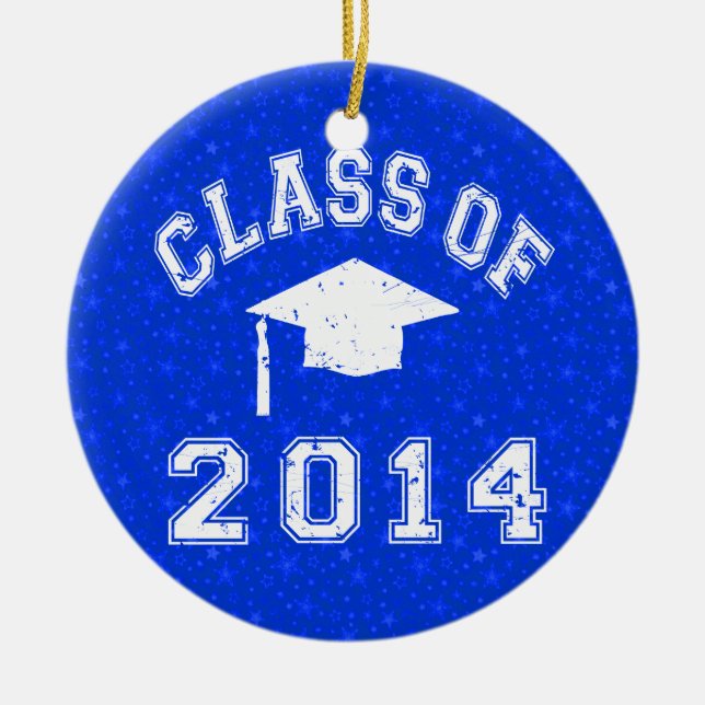 Class Of 2014 Graduation Ceramic Tree Decoration (Front)