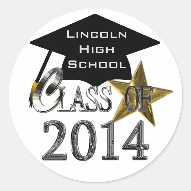 Class Of 2014 Graduation Seal / Stickers (Front)