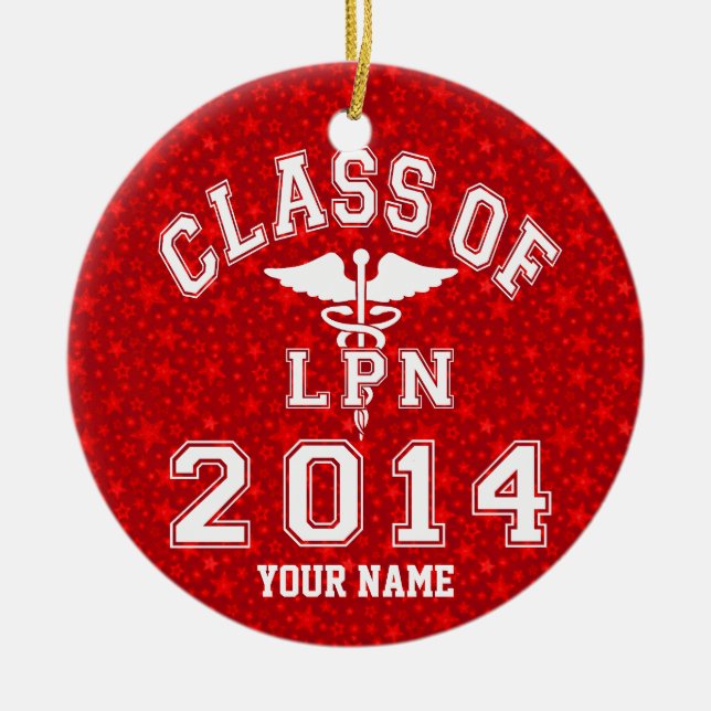 Class Of 2014 LPN Ceramic Ornament (Front)
