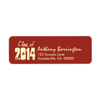 Class of 2014 or Any Year Graduation Simple Colour Return Address Label