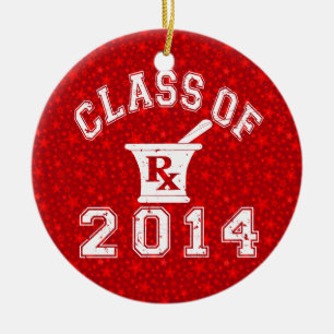 Class Of 2014 Pharmacy Ceramic Tree Decoration