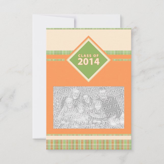 class of 2014 : plaid graduation announcement (Front)