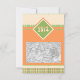 class of 2014 : plaid graduation announcement