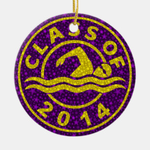 Class Of 2014 Swimming Ceramic Ornament