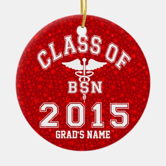 Class Of 2015 BSN Ceramic Ornament (Front)