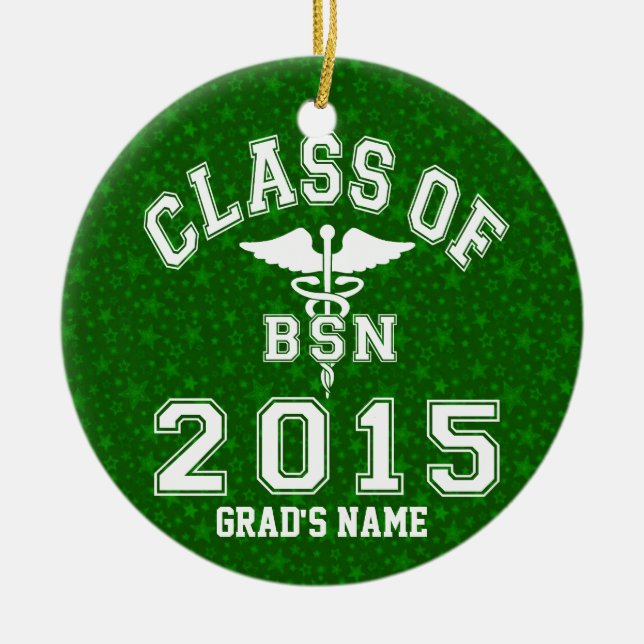 Class Of 2015 BSN Ceramic Tree Decoration (Front)