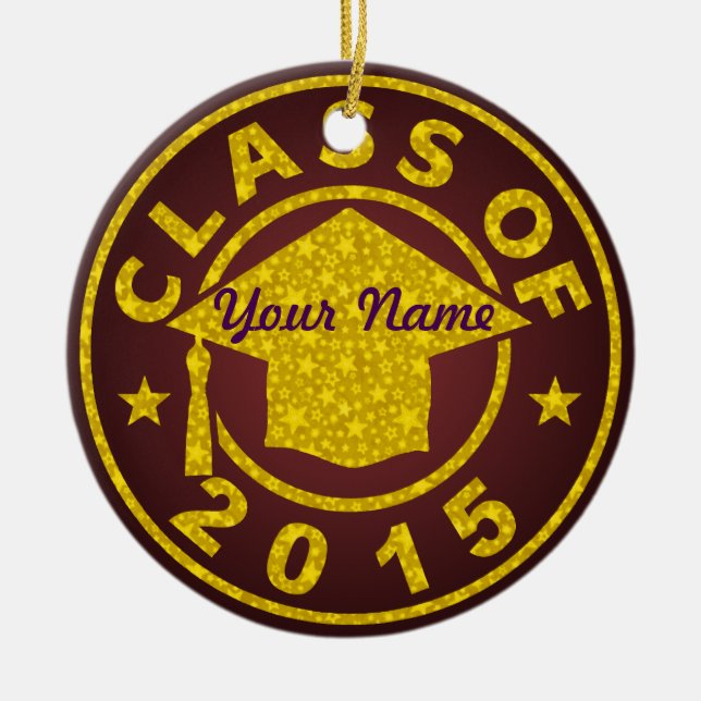 Class Of 2015 Ceramic Ornament (Front)