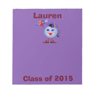 Class of 2015 Custom Graduate Small Purple Notepad