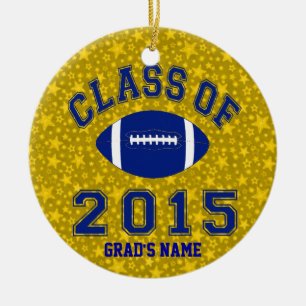 Class of 2015 Football Ceramic Tree Decoration