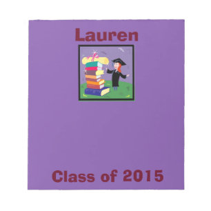 Class of 2015 Graduate Girl Small Purple Notepad