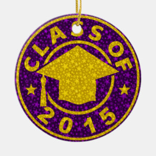 Class Of 2015 Graduation Ceramic Tree Decoration