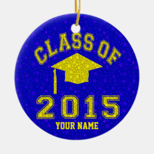 Class Of 2015 Graduation Ceramic Tree Decoration