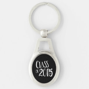 Class of 2015 Graduation Present Vintage Text Key Ring