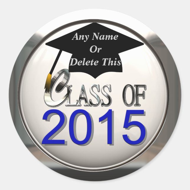 Class Of 2015 Graduation Stickers (Front)