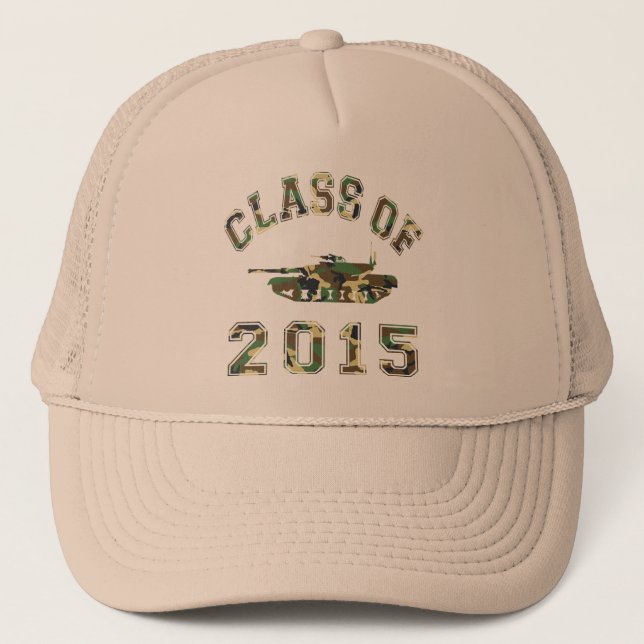 Class Of 2015 Military School - Camo 2 Trucker Hat (Front)