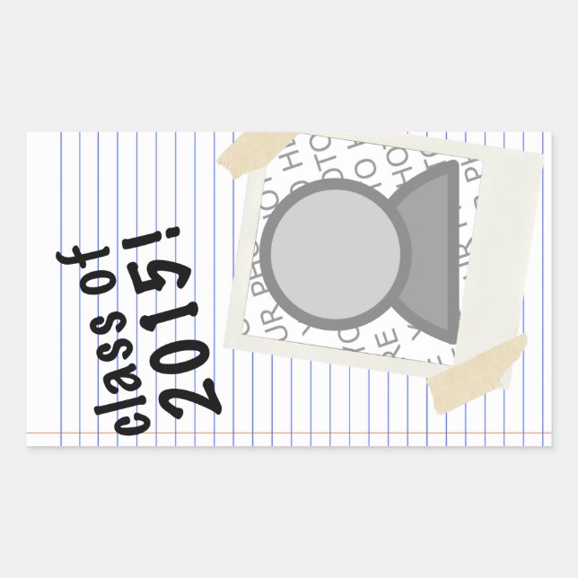 class of 2015 rectangular sticker (Front)