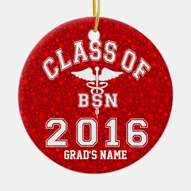 Class Of 2016 BSN Ceramic Ornament (Front)