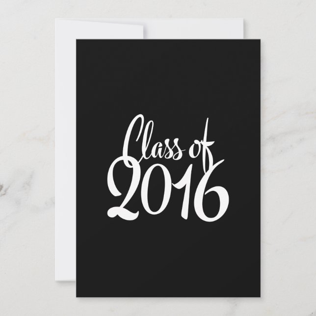 Class of 2016 Elegant Retro Graduation Invitation (Front)