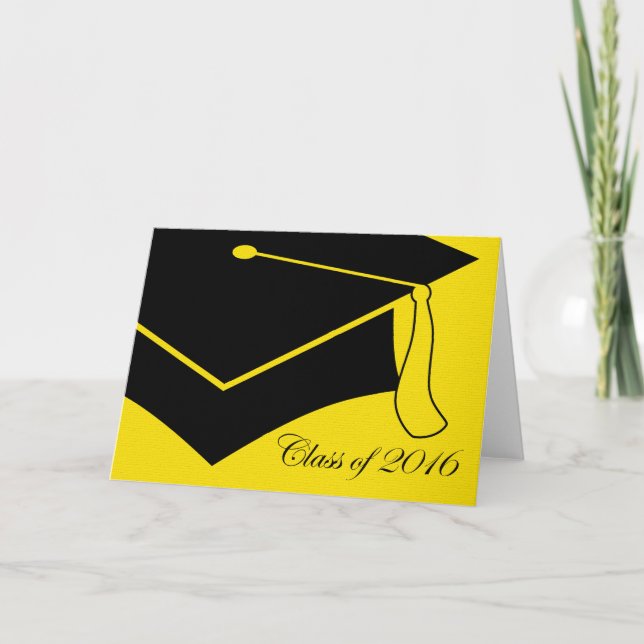 class of 2016 graduation cap thank you card (Front)