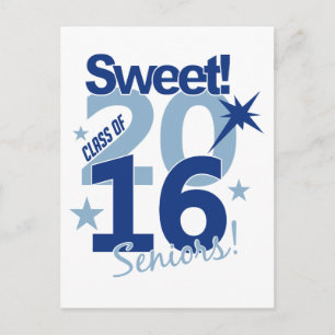 Class of 2016 postcard, customisable postcard