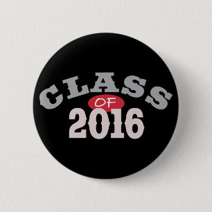 Class Of 2016 Red 6 Cm Round Badge