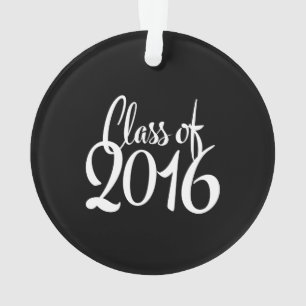 Class of 2016 Retro Typography Graduation Ornament